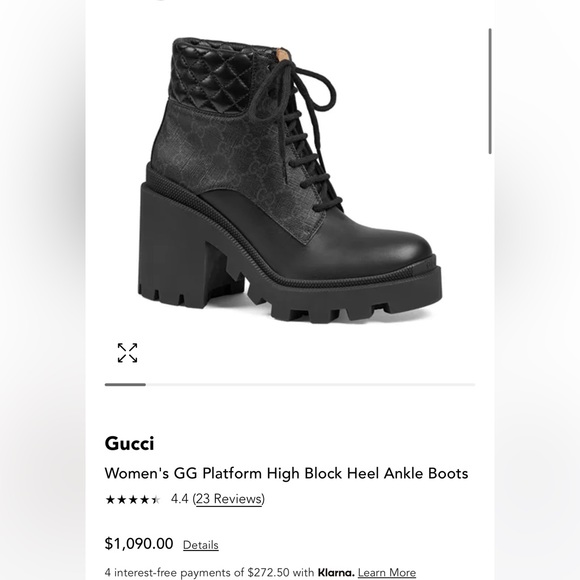 Gucci Combat Boots sz 40/9 Worn Once - Picture 5 of 6